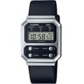 Miniatyrbild 1 av 4: Unisexklocka - CASIO - A100WEL-1AEF - Kvarts - Digital - Svart läderband