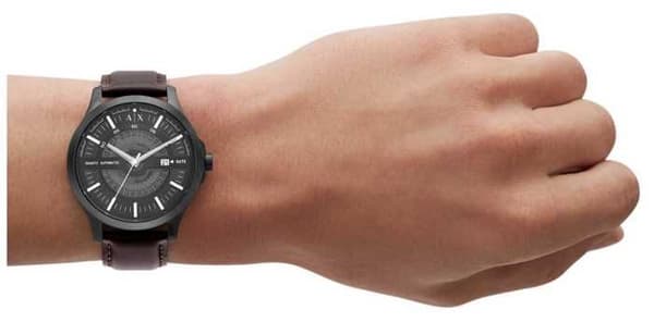 Armani Exchange herrklocka - AX2446 i brunt läder - Diameter 46 mm - Vattentät 5 ATM