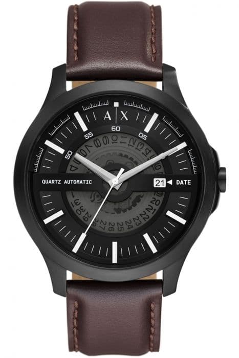 Armani Exchange herrklocka - AX2446 i brunt läder - Diameter 46 mm - Vattentät 5 ATM