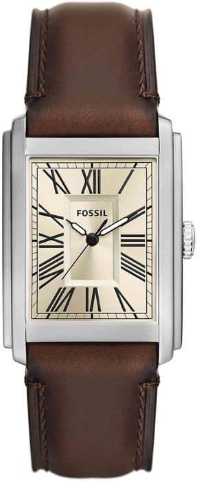 Fossil herrklocka FS6012 - Brunt läder - Vattentät 5 Atm