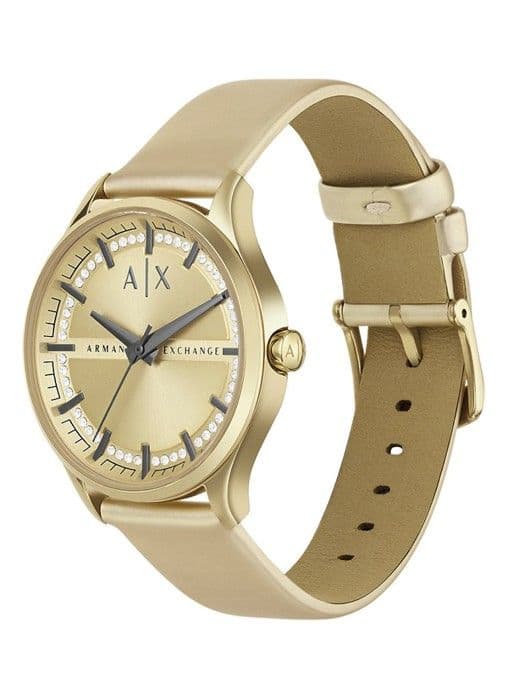Armani Exchange Watch - Dam - AX5271 - Guldläder - 36mm - 5 bar