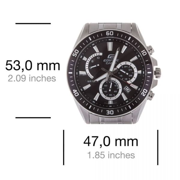 Klocka - Casio - EFR-552D-1AVUEF - Silver - Svart - Kvarts - Analog