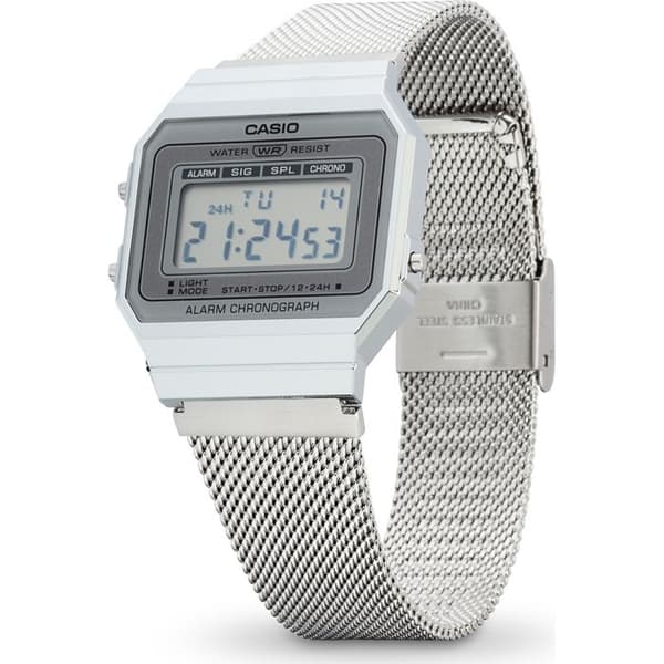 Casio unisex vintage klocka - A700WEM-7AEF - Vattentät - Milanese mesh armband
