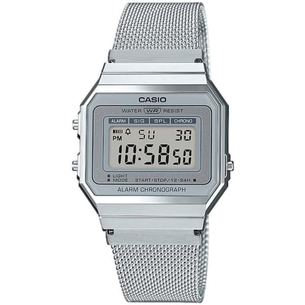 Casio unisex vintage klocka - A700WEM-7AEF - Vattentät - Milanese mesh armband