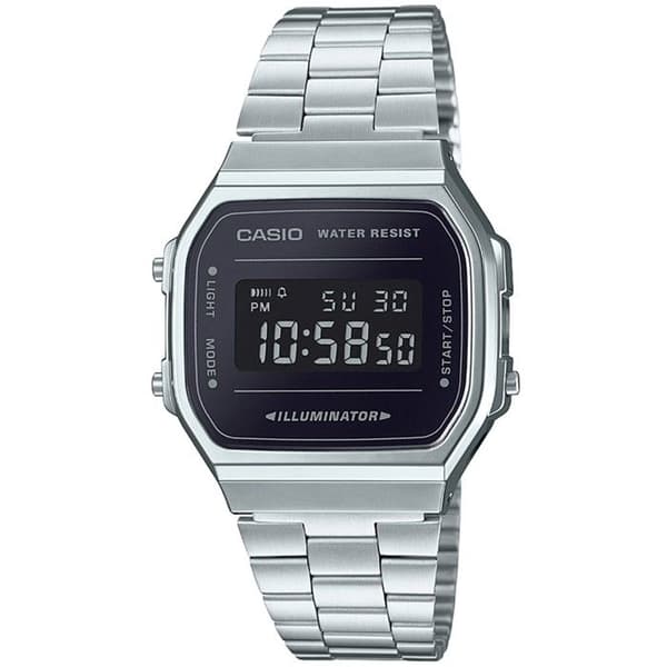 CASIO Vintage Mirror Face Watch A168WEM-1EF - Unisex - Silver och Svart
