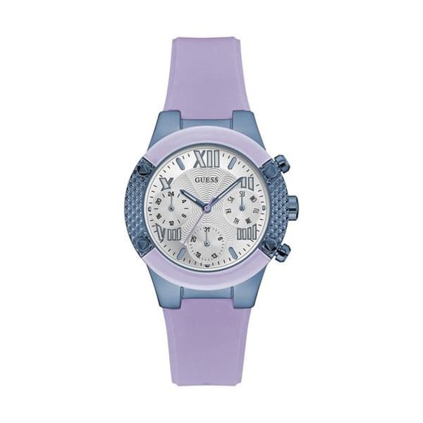 Damklocka - Guess - W0958L2 - Kvarts - 38 mm - Silver - Silikon