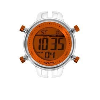 Klocka - WATX - RWA1001 - Kvarts - Digital - Orange Läder