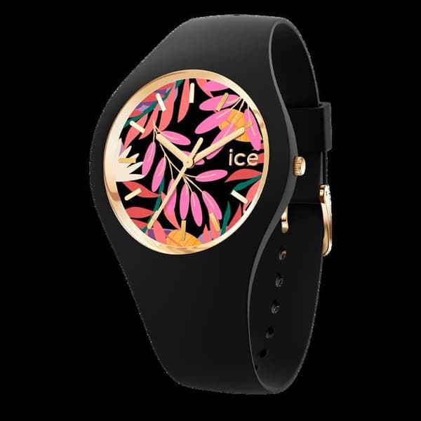 Klocka - ICE WATCH - Ica Watch Flower - Svart silikon - Vattentät 10 Atm - Trendig