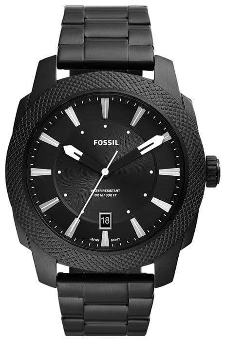Fossil herrklocka FS5971 - Svart rostfritt stål - Vattentålig 10 Atm