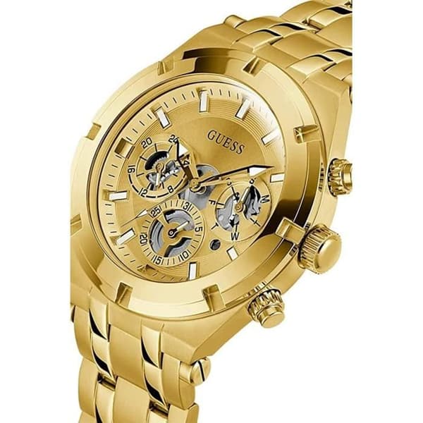 Klocka - Guess - Continental GW0260G4 - Kvarts - Rostfritt stål - 44 mm - Guld