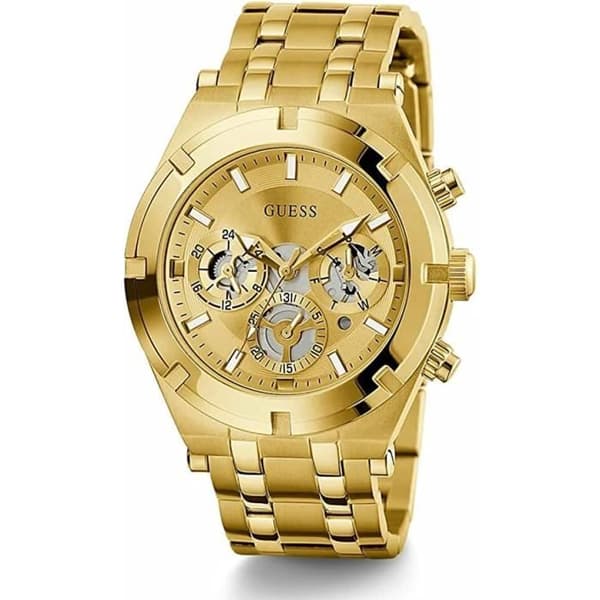 Klocka - Guess - Continental GW0260G4 - Kvarts - Rostfritt stål - 44 mm - Guld