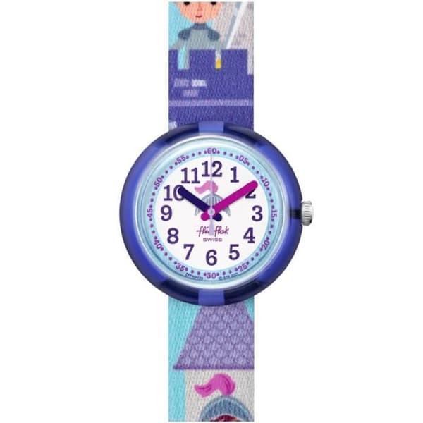 Klocka - FLIK FLAK - RIDDARSKAP - 32mm - Vattentålig 30m - Armband i återvunnen plast