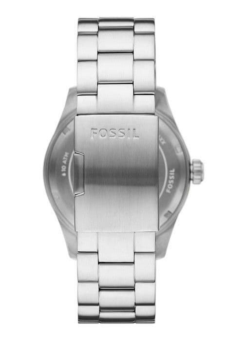 Fossil herrklocka FS5976 - Silver Rostfritt stål - 46mm - Svart - Stålarmband - Vattentålig till 10 bar