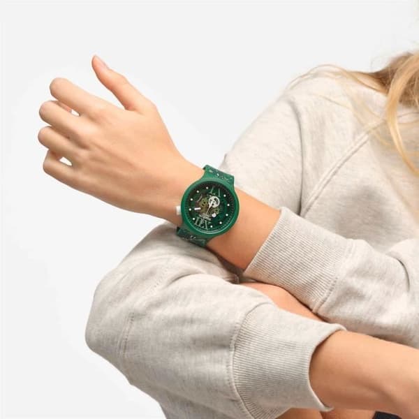 Klocka - SWATCH - CAMOFLOWER GREEN - 47mm - Silikon - Analog - Blandat