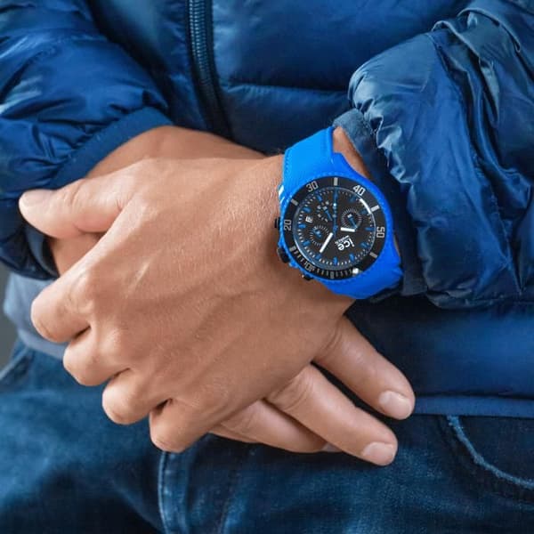 Herrklocka ICE WATCH Quartz Chronograph Silikonarmband Blå 019840
