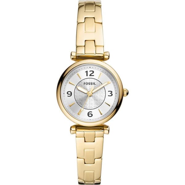 Klocka - FOSSIL - Carlie - Guld rostfritt stål - Gul färg - Chic stil