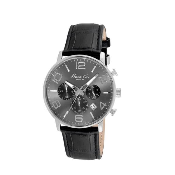 Klocka - Kenneth Cole - KC8007 - Kvarts - Läder - Svart