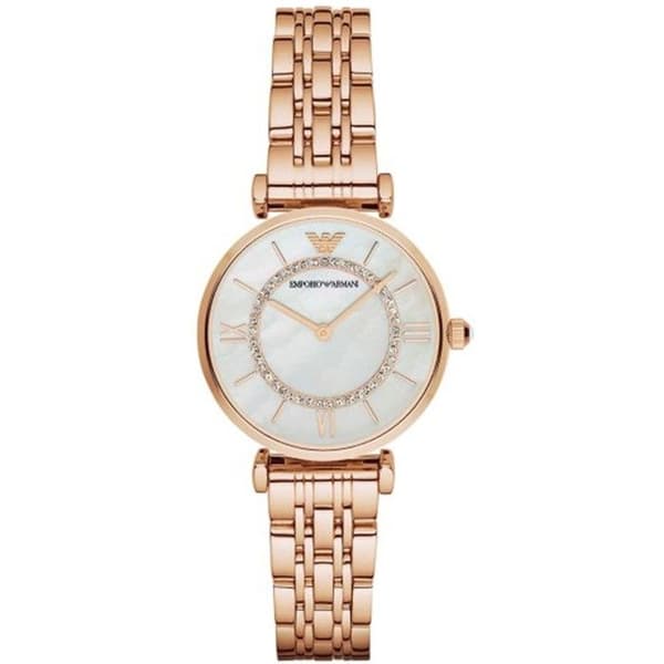 EMPORIO ARMANI AR1909 armbandsur - Dam - Kvarts - Analog - Armband i rostfritt stål - Rosa färg