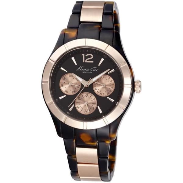 Damklocka - KENNETH COLE - CLASSIC IKC0003 - Kvarts - Analog - Brun