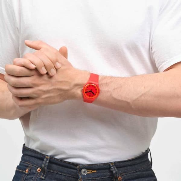 Klocka - SWATCH - PROUDLY RED - 41mm - Quartz - Organic Armband