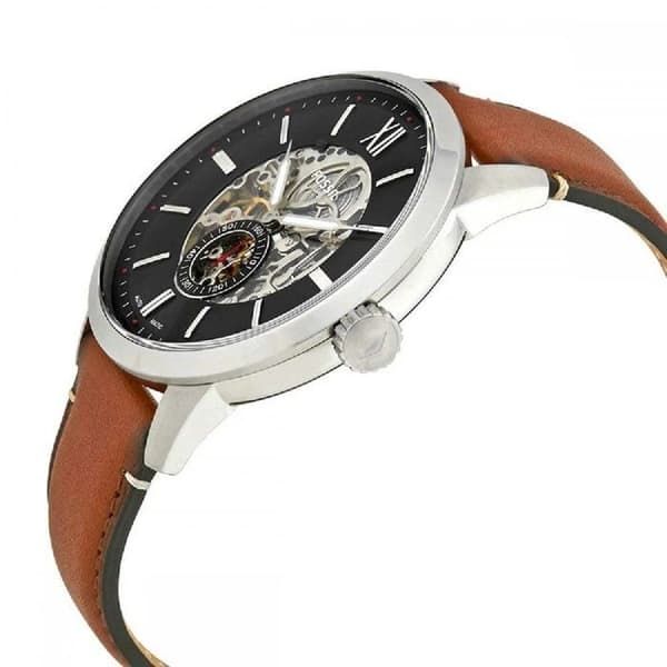Automatisk klocka - Fossil - Townsman - 48mm - Brunt läder - Herr