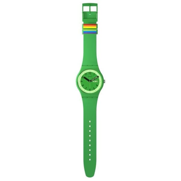 Klocka - SWATCH - PROUDLY GREEN - 41mm - Organic Armband - Analog Display