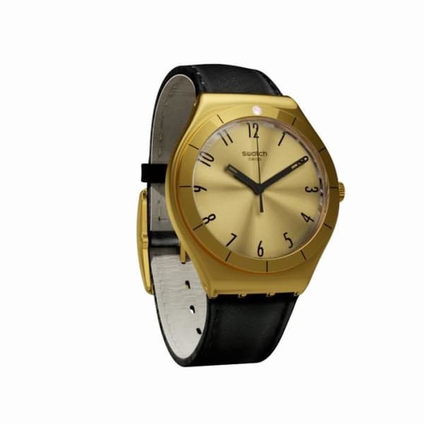 Klocka - Swatch - YGG105 - Kvarts - Analog - Gyllene läder