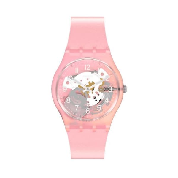 Klocka - Swatch - SKYDAWN - 41mm - Silikon Rosa - Vattentålighet 30 Atm