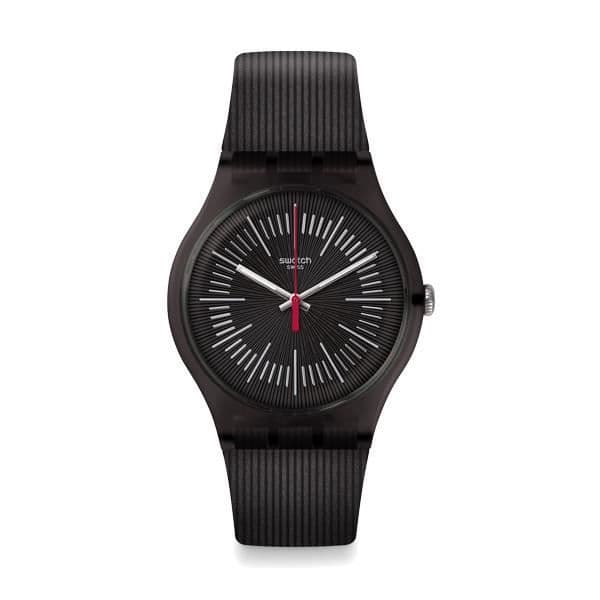 Montre Swatch - SUOB178 - Vattentät 3 Atm - Kvarts - Mineralglas - Läder - Klassisk