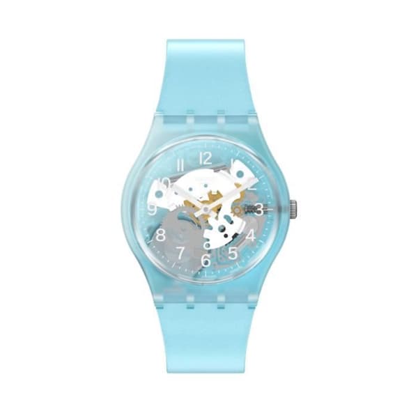 Klocka - SWATCH - MORNING SKY - 34mm - Blå silikon - Vattentålighet 30 Atm