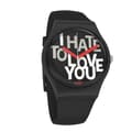 Miniatyrbild 1 av 4: Klocka - SWATCH - HATE 2 LOVE - 41mm - Svart - Kvarts - Unisex