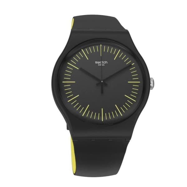 Klocka - Swatch - BLACKNYELLOW - Quartz - Resin - Vattentät 30m