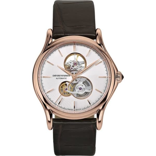 Montre Mécanique - EMPORIO ARMANI - ARS3401 - Automatisk - Alligatorläder - Roséguld