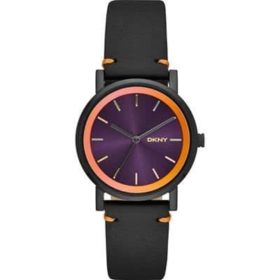 Klocka - DKNY - NY2263 - Kvarts - Analog - Lila Läder