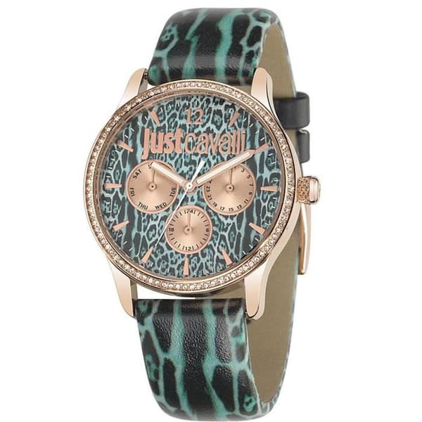 Klocka - Just Cavalli - R7251595504 - Dam - Läder - Grön
