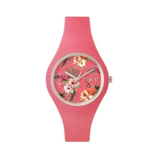 Klocka - ICE-WATCH - ICE flower Delicious - Silikonband - Rosa - Analog