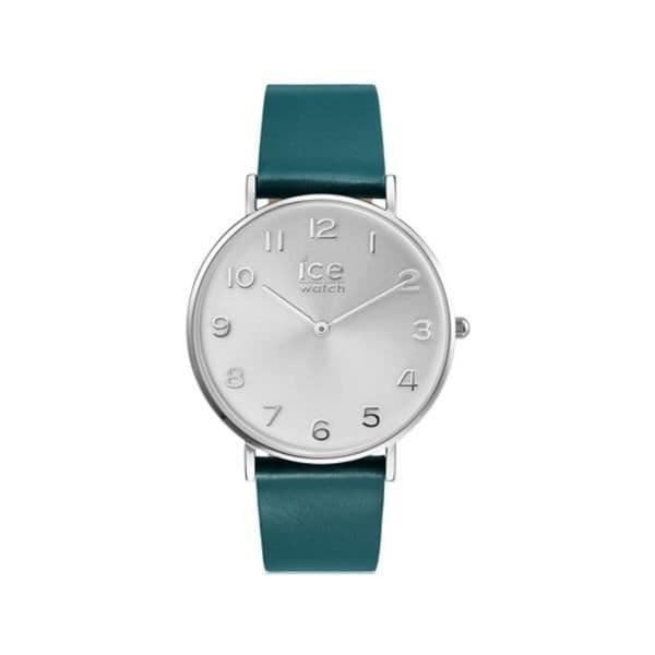Klocka - Ice-Watch - CITY garvare - Grönt läder - Rund urtavla - Vintage 70-tal