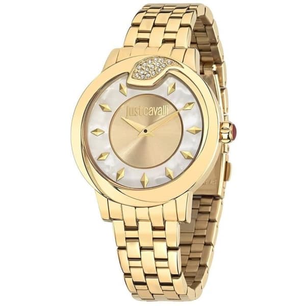 Klocka - Just Cavalli - R7253598502 - 40mm - Guldpläterat rostfritt stål - Dam