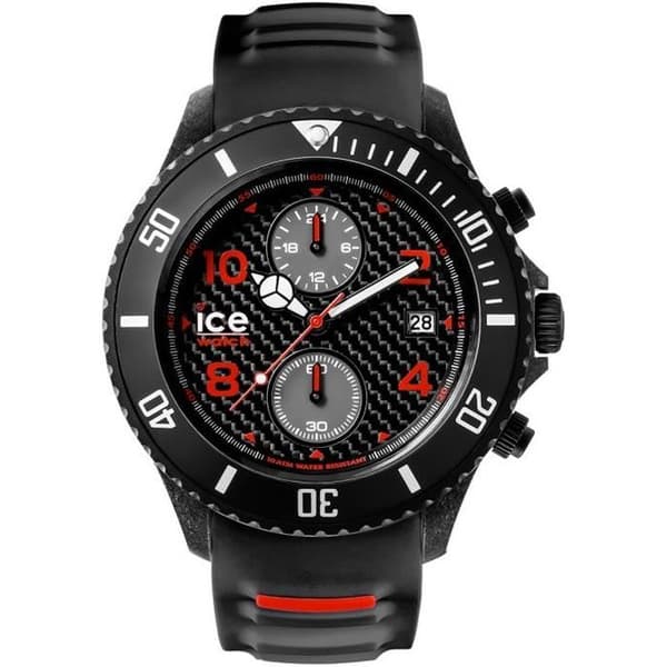 Klocka - Ice-Watch - ICE kol Svart Vit - Chrono - Silikon - Svart - Extra stor
