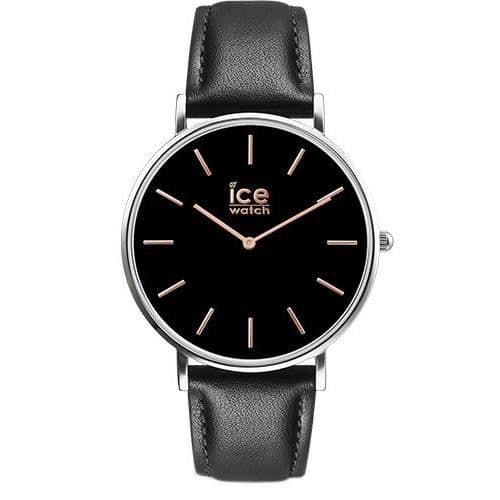 Klocka - ICE-WATCH - CITY classic - Svart - Läder - Rose-guld