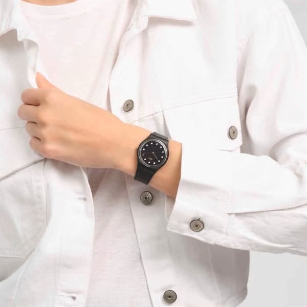 Klocka - SWATCH - SPARKLE NIGHT - 34mm - Silikon - Vattentålighet 3 ATM