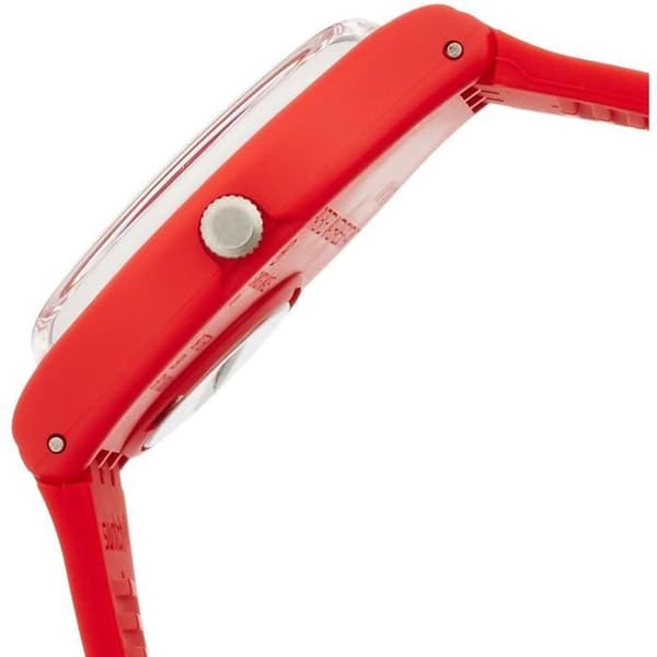 SWATCH SCHWIIZITUDE UNISEX 34MM SILIKONREM RÖD QUARTZ WATCH GR168