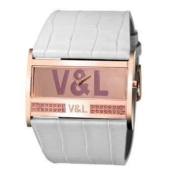 Damklocka - V &amp; L - TEMPO ROYAL VL036605 - Kvarts - Analog - Rostfritt stål