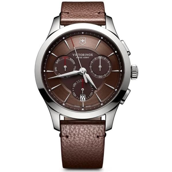 Klocka - VICTORINOX - ALLIANCE V241749 - Kvarts - Analog - Brunt läder