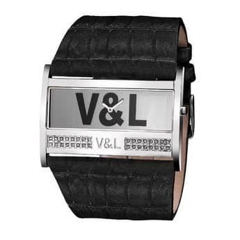 Damklocka - V &amp; L - TEMPO ROYAL VL036604 - Quartz - Analog - Rostfritt stål