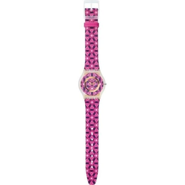 Damklocka - Swatch - Vetrata SFW108 - Geometriska mönster - Läder - Kvarts