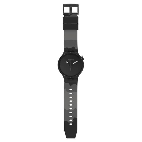 Klocka - SWATCH - BASALT Originals Big Bold - Biokeramik 47mm - Svart silikon - Analog kvarts