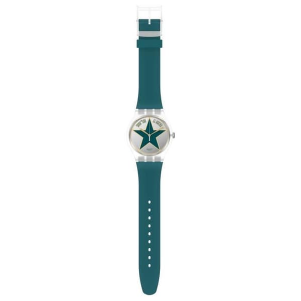 Klocka - SWATCH - STAR DAD Originals New Gent - 41mm - Kvarts - Grågrön silikon