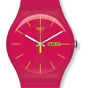 Klocka - Swatch - SUOR704 - Kvarts - Röd - Silikonrem