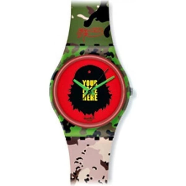 Damklocka - Swatch - GB251 - Plastarmband - Röd färg - Quartz Urverk